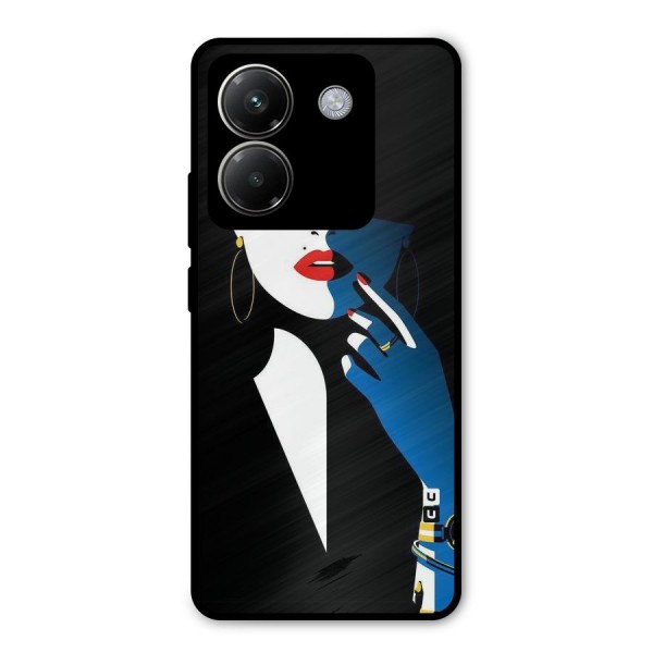 Elegant Woman Metal Back Case for Poco M7 Pro 5G