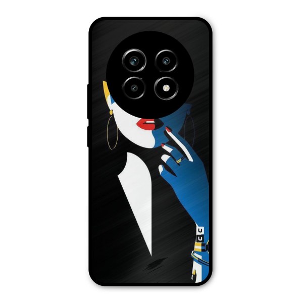 Elegant Woman Metal Back Case for Realme 13 Pro