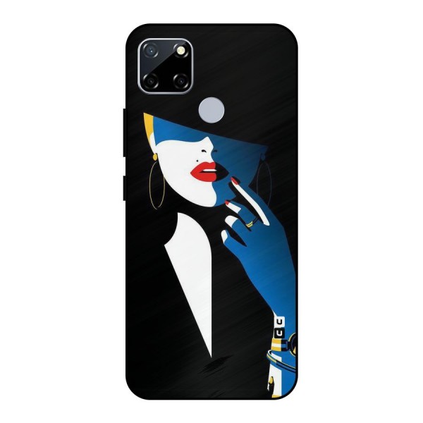 Elegant Woman Metal Back Case for Realme Narzo 30A