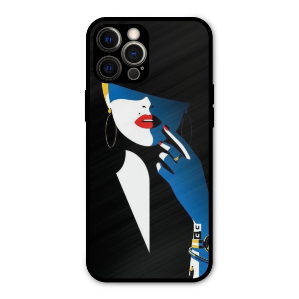 Elegant Woman Metal Back Case for iPhone 12 Pro Max