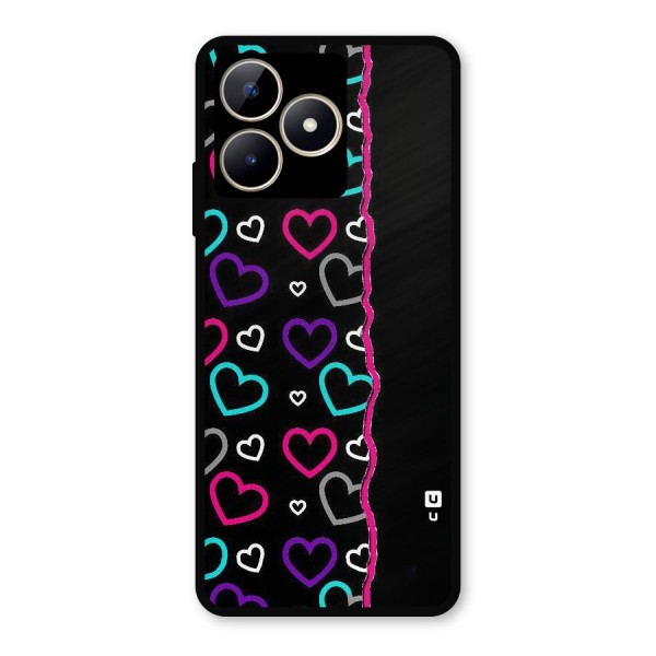 Empty Hearts Metal Back Case for Realme C53