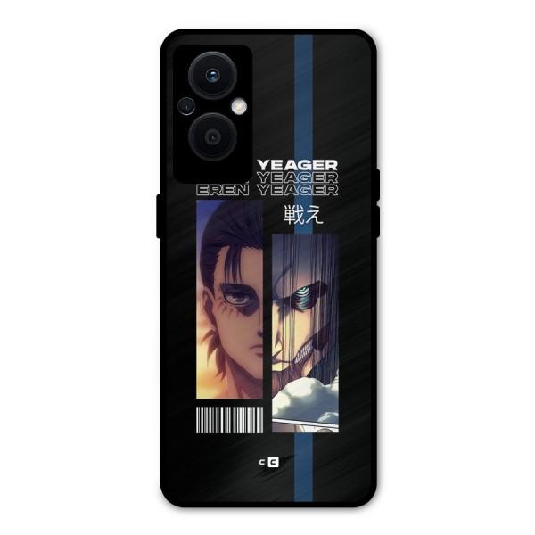 Eren Yeager Angry Metal Back Case for Oppo F21s Pro 5G
