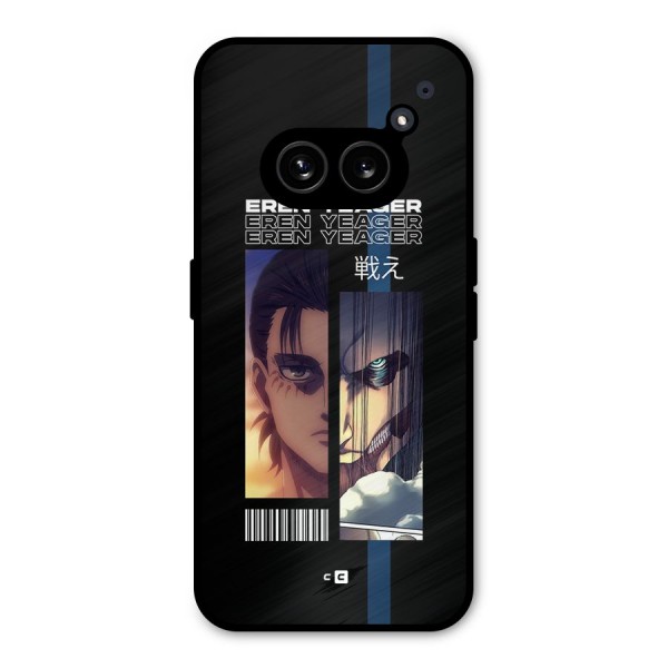 Eren Yeager Angry Metal Back Case for Nothing Phone 2a