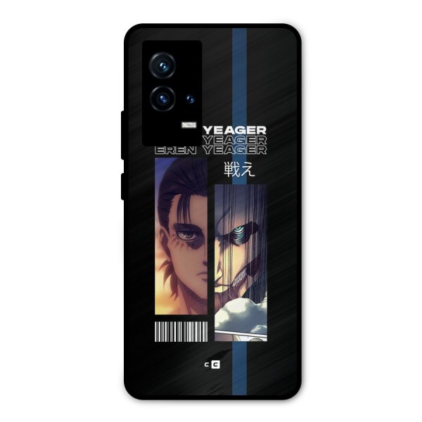 Eren Yeager Angry Metal Back Case for iQOO 9 5G