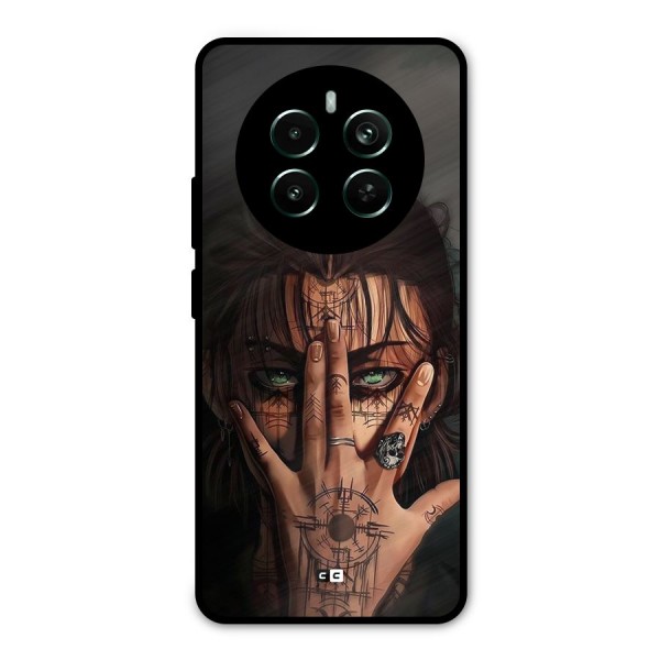 Eren Yeager Illustration Metal Back Case for Realme 12 Plus
