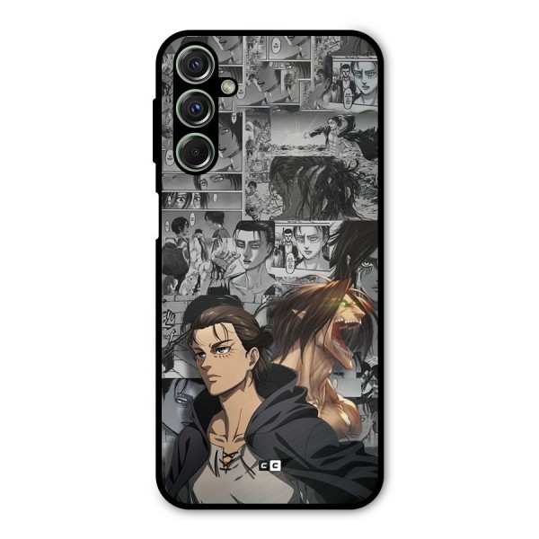Eren Yeager Manga Metal Back Case for Galaxy F34