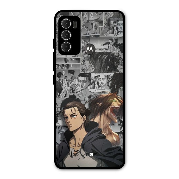 Eren Yeager Manga Metal Back Case for Moto G60