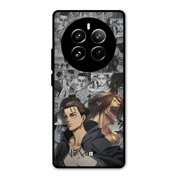 Eren Yeager Manga Metal Back Case for Realme 12 Pro