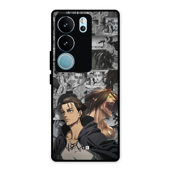 Eren Yeager Manga Metal Back Case for Vivo V29