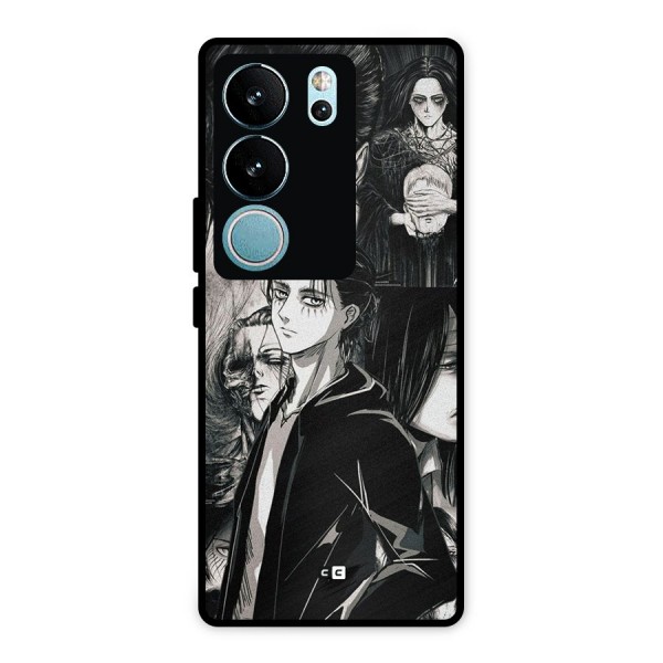 Eren Yeager Titan Metal Back Case for Vivo V29 Pro