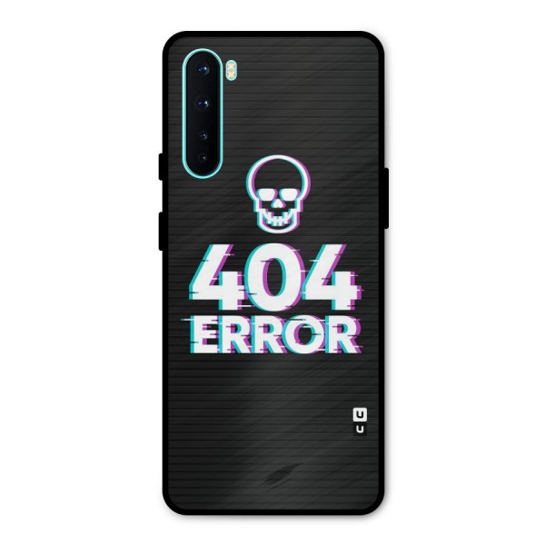 Error 404 Skull Metal Back Case for OnePlus Nord