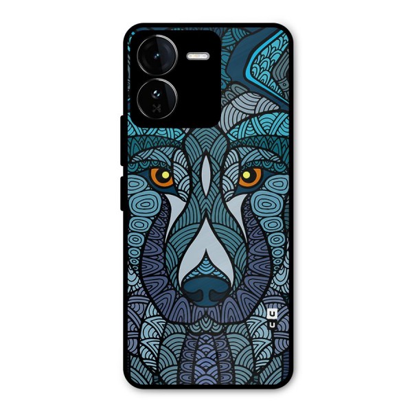 Ethnic Wolf Art Illustration Metal Back Case for iQOO Z9