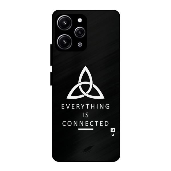 Everything is Connected Typography Glass Back Case for Redmi 12 4G