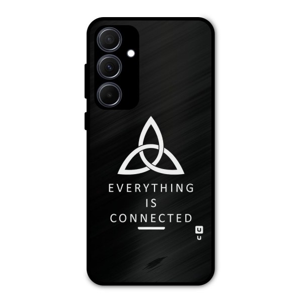 Everything is Connected Typography Metal Back Case for Galaxy A35