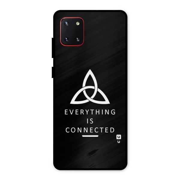 Everything is Connected Typography Metal Back Case for Galaxy Note 10 Lite