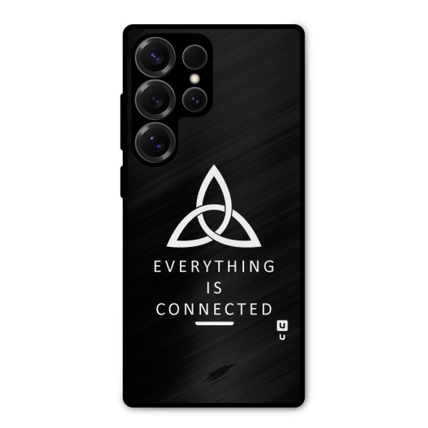 Everything is Connected Typography Metal Back Case for Galaxy S25 Ultra