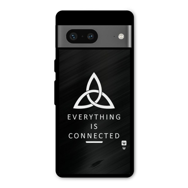 Everything is Connected Typography Metal Back Case for Google Pixel 7