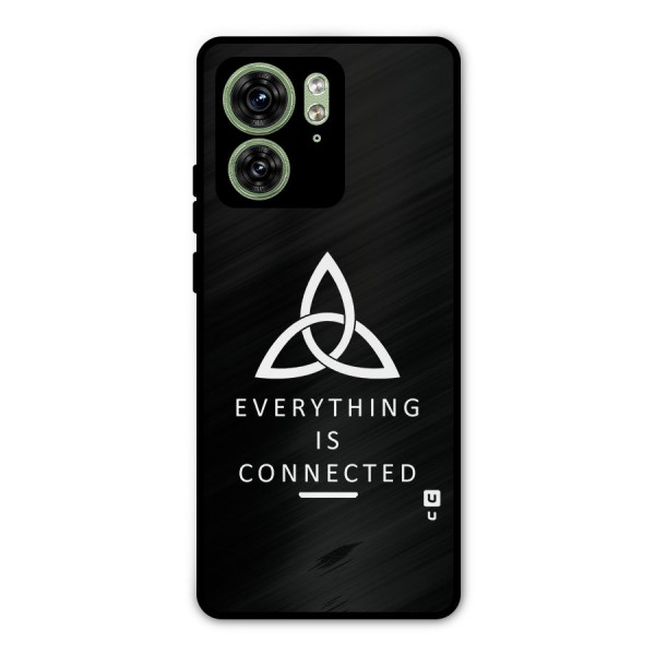 Everything is Connected Typography Metal Back Case for Motorola Edge 40 5G