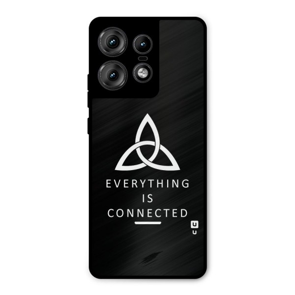 Everything is Connected Typography Metal Back Case for Motorola Edge 50 Pro