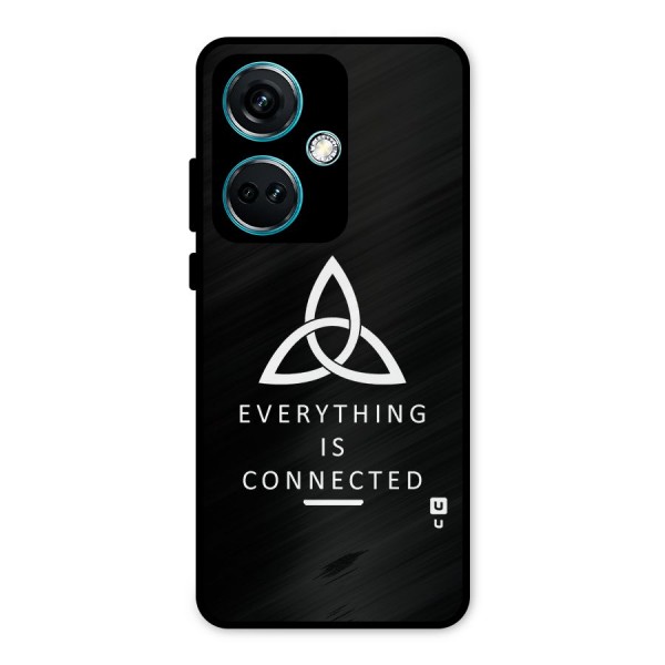 Everything is Connected Typography Metal Back Case for OnePlus Nord CE 3 5G