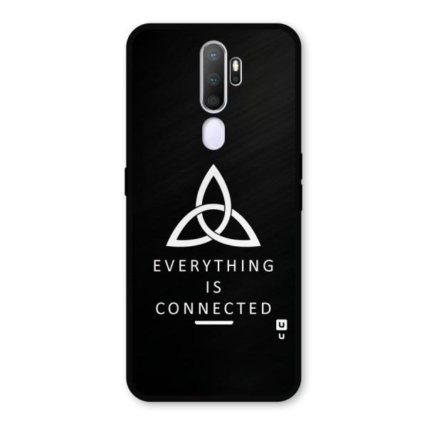 Everything is Connected Typography Metal Back Case for Oppo A5 (2020)