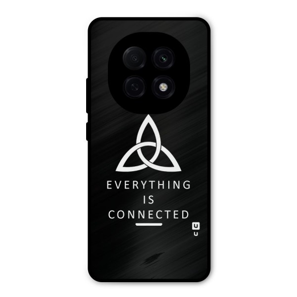 Everything is Connected Typography Metal Back Case for Oppo F29 Pro