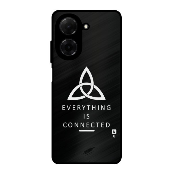 Everything is Connected Typography Metal Back Case for Poco C71