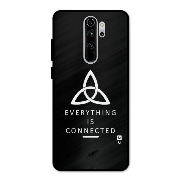 Everything is Connected Typography Metal Back Case for Redmi Note 8 Pro
