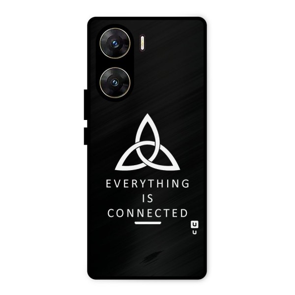 Everything is Connected Typography Metal Back Case for Vivo V29e