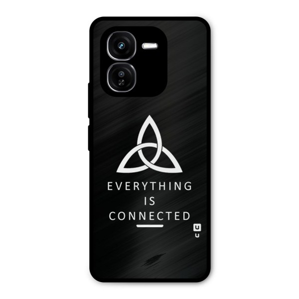 Everything is Connected Typography Metal Back Case for iQOO Z9x