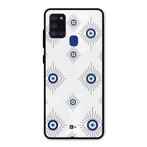 Evil Eye Wall Metal Back Case for Galaxy A21s