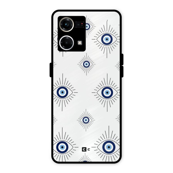 Evil Eye Wall Metal Back Case for Oppo F21 Pro 4G