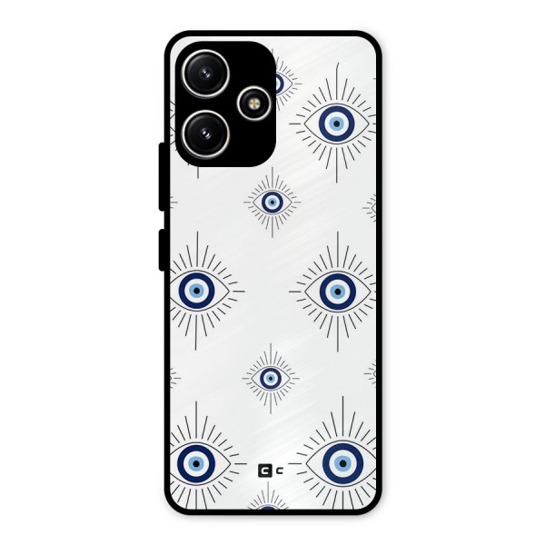 Evil Eye Wall Metal Back Case for Redmi 12 5G
