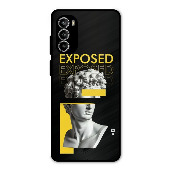 Exposed Sculpture Metal Back Case for Moto G52