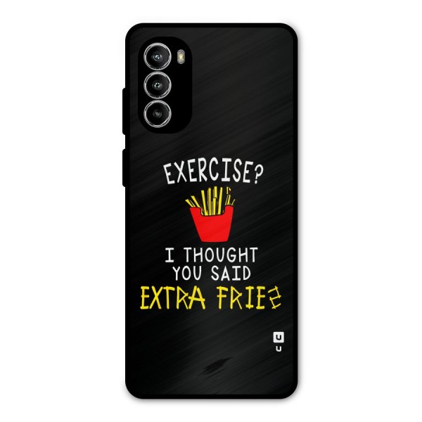 Extra Fries Metal Back Case for Moto G52