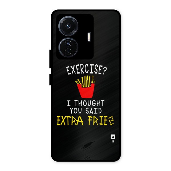 Extra Fries Metal Back Case for iQOO Z6