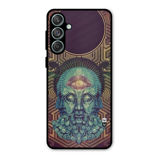 Eye Design Metal Back Case for Galaxy M55 5G