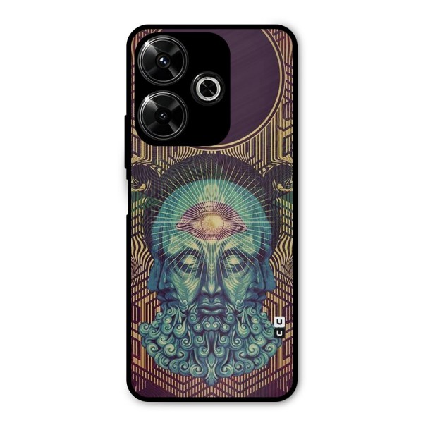 Eye Design Metal Back Case for Poco M6 Plus