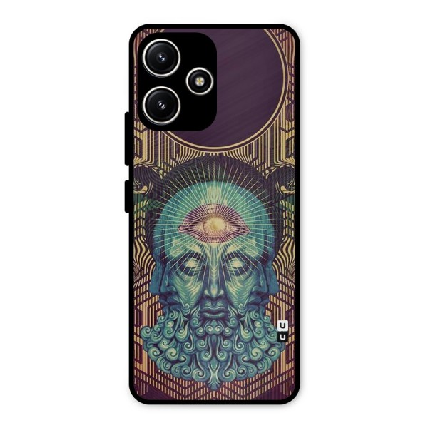 Eye Design Metal Back Case for Redmi 12 5G