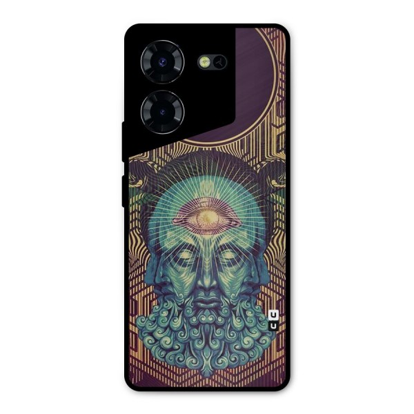 Eye Design Metal Back Case for Tecno Pova 5 Pro 5G