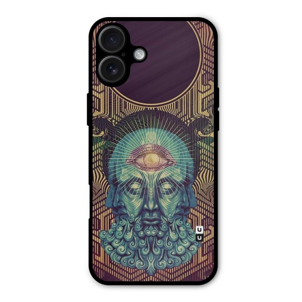 Eye Design Metal Back Case for iPhone 16 Plus