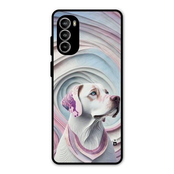 Eye Dog illustration Metal Back Case for Moto G82