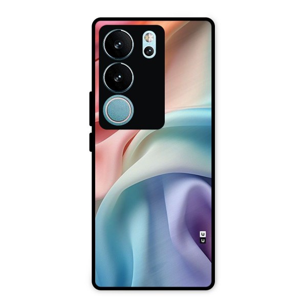 Fabric Pastel Metal Back Case for Vivo V29 Pro