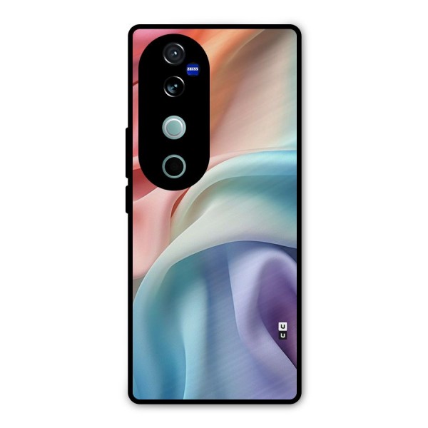 Fabric Pastel Metal Back Case for Vivo V40 Pro