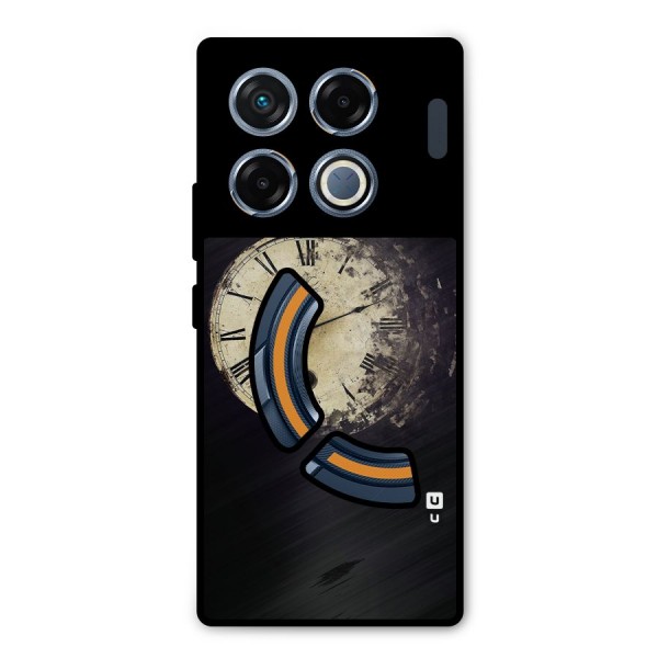 Fading Clock Metal Back Case for Infinix GT 20 Pro