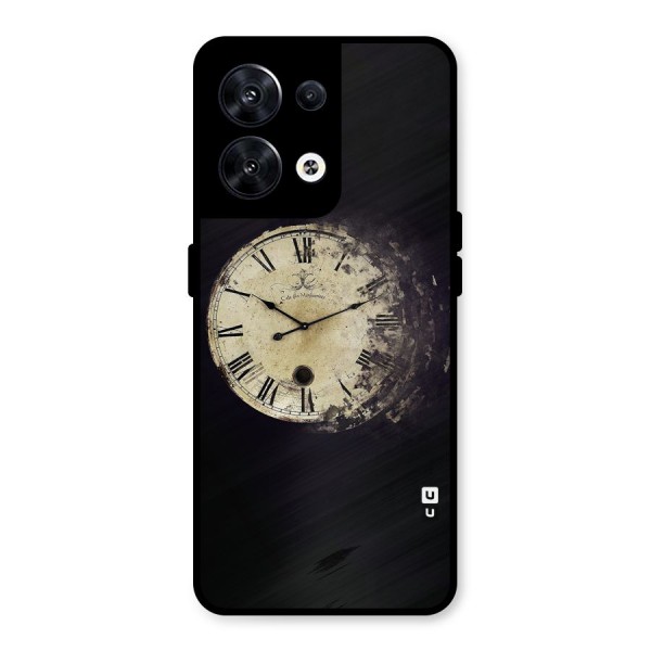 Fading Clock Metal Back Case for Oppo Reno8 5G