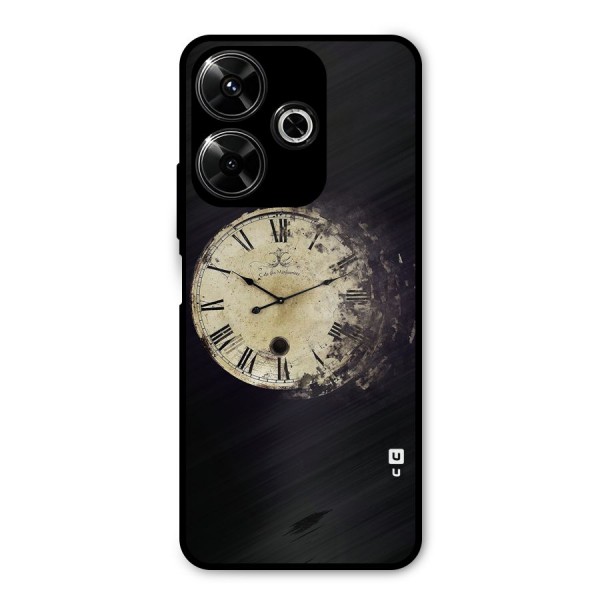 Fading Clock Metal Back Case for Poco M6 Plus