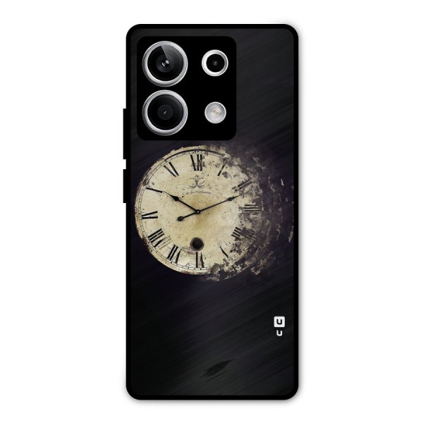 Fading Clock Metal Back Case for Redmi Note 13 5G