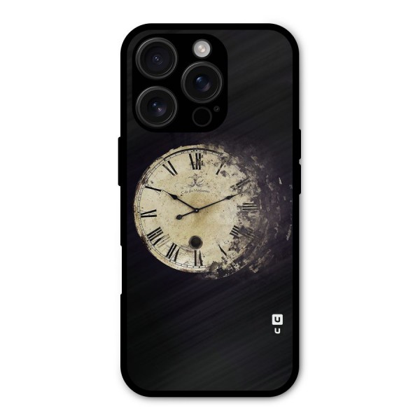Fading Clock Metal Back Case for iPhone 16 Pro