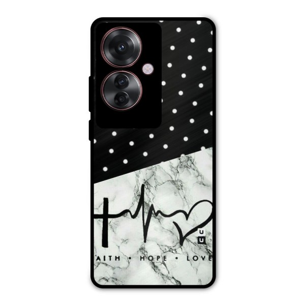 Faith Love Metal Back Case for Oppo F25 Pro